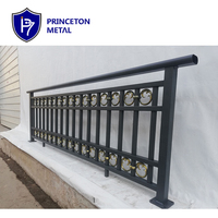 Rampe d'escalier/balustrade décorative en métal bronze chromé pour intérieur/villa, en aluminium, pour terrasse, escalier, balcon