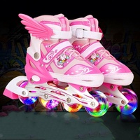 Patins à roulettes professionnels en cuir artificiel pour sports de plein air, pour femmes, hommes, adultes et enfants, taille réglable, 4 roues