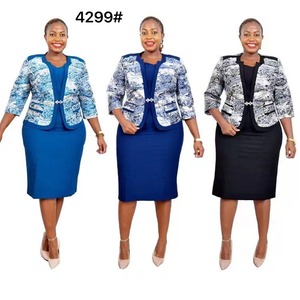 Trajes de Falda de Lana Tejida para Mujer, Listos para Enviar, con Estampado Floral y Botones, en Guangdong, China - Product Image 6