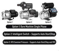 Pompa Jet Cerdas 220V Baja Tahan Karat 304 Tekanan Konstan Frekuensi Variabel 1.1kW OEM Pompa Booster Pasokan Air 45m Head