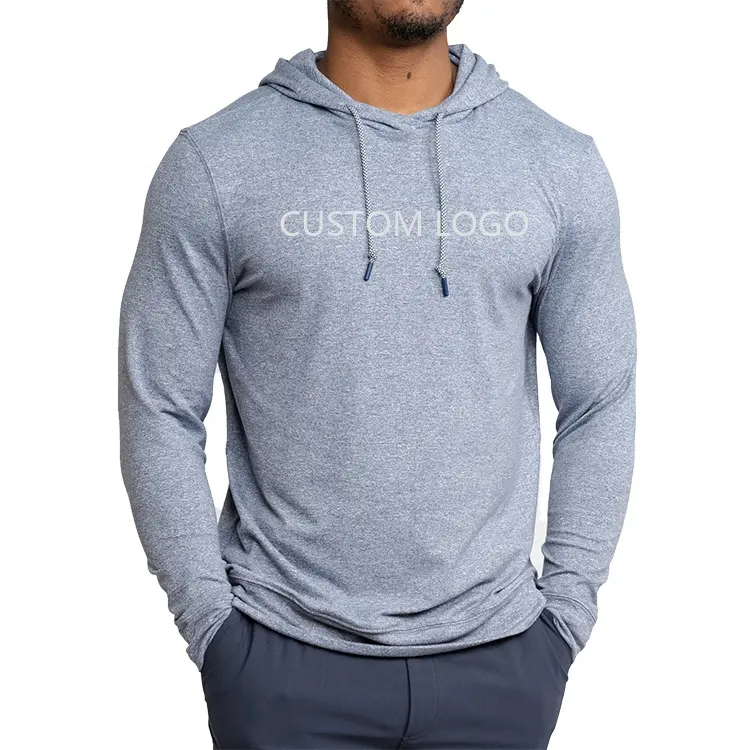 Wholesale Heavyweight High Quality Activewear Hoodie With No Pockets Breathable Pullover 100 Percent Cotton Hoodie Men