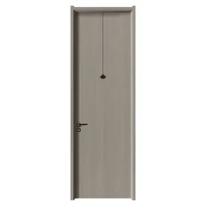 Interior pintu kayu tahan air desain Modern melamin veneer pintu Medium kepadatan pintu kayu untuk interior kamar tidur