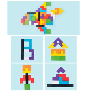 Bloques de construcción de madera Tetris, juguete educativo 3D para niños de 4 a 6 años - Product Image 3