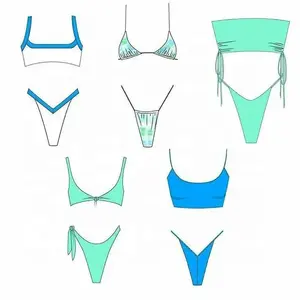 Individueller 2024 Bikini europäischer und amerikanischer sexy Krawatte hängender Nacken Bikini geteilter Bikini-Badeanzug