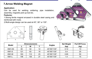 Puissants aimants permanents en ferrite 25LBS supports de soudage magnétiques/<span class=keywords><strong>aimant</strong></span> de support d'électrode de soudage - Product Image 6