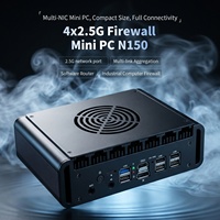 N150 Lüfter Pfsense Server Mini-PC Firewall Router PC N100 Netzwerkgerät 4x2.5G RJ45 LAN HD DP 4G 5G WLAN Industrieller Linux-PC