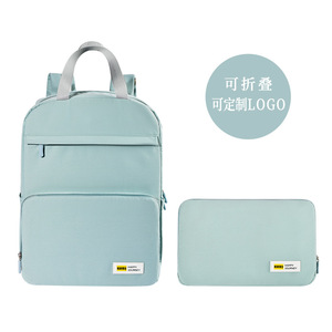 Lightweight Backpack 15 Inches Solid Color Unisex Casual Travel Student Schoolbag - Product Image 4