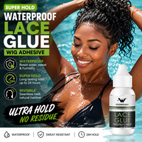 WOOWSHINE 38ml Adhésif pour perruque à étiquette privée, transparent, résistant à l'eau, forte tenue, pour extensions de cheveux