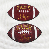 Patchs personnalisés pour le jour de match de football américain, avec paillettes et broderie chenille, thermocollants pour vêtements