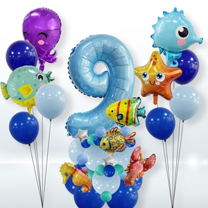 Kit <span class=keywords><strong>de</strong></span> Globos Temáticos del Mundo Oceánico, Globos <span class=keywords><strong>de</strong></span> Pulpo, Pez y Criaturas Marinas para Decoración <span class=keywords><strong>de</strong></span> Fiestas <span class=keywords><strong>de</strong></span> Cumpleaños Infantiles - Product Image 6