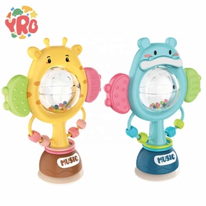 Plaque à manger pour bébé, <span class=keywords><strong>ventouse</strong></span> pour enfants, son rotatif, <span class=keywords><strong>hochet</strong></span> pour nouveau-né, dessin animé, animaux, cadeaux, jouets - Product Image 1