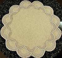 Perles blanches et perles de verre de qualité supérieure, tapis de Table décoratif pour la décoration de table à manger à un prix très bas