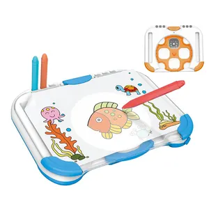 Popular New Design Children's Intelligent Projection Drawing Board Kids Copying Graffiti Drawing Machine Science Education Toys