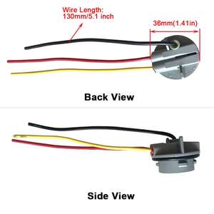 1157 BAY15D Turn Signal Brake Light Bulb Socket Wire Harness Connector(Packの2) - Product Image 3