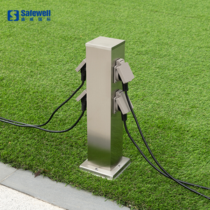 Colonna di potenza esterna in acciaio inox 201 per Bbq Ip44 presa impermeabile Outdoor con Base e copertura - Product Image 6