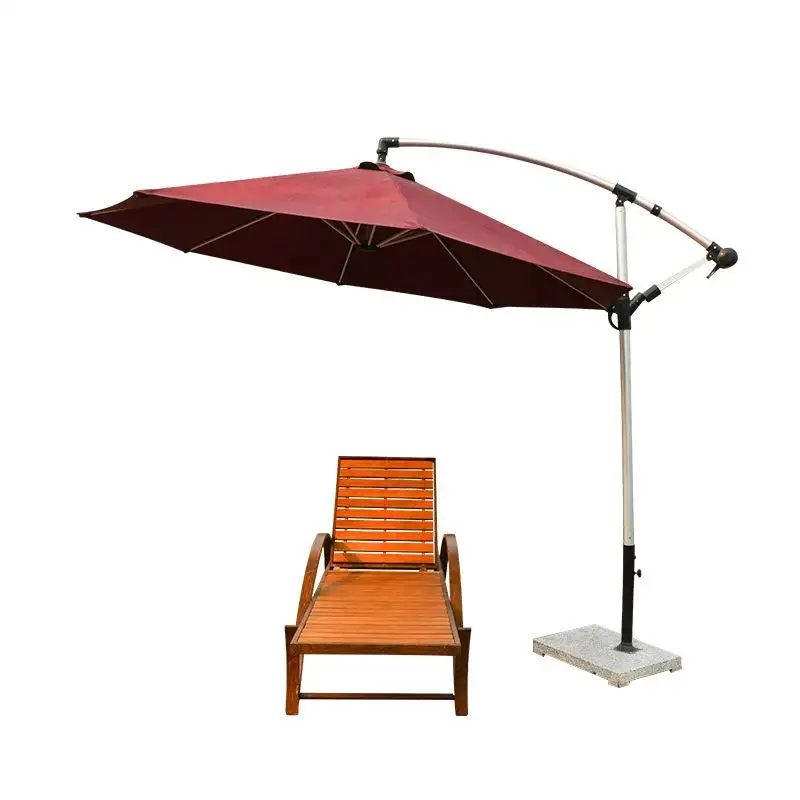 Moderno semplice esterno ombrellone letto reclinabile Combo cortile piscina reclinabili sedie da letto mobili Casual in Rattan