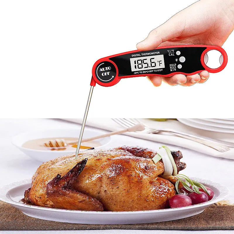 Kitchen Grill Milk Oven Waterproof Magnetic Bottle Opener Foldable Digital Instant Read Meat food Thermometer With Probe