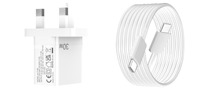 Chargeur mural USB-C double port 30W à charge rapide QC3.0 PD avec protection OTP, adaptateur d'alimentation pour téléphone portable avec prise EU/US/UK/AU