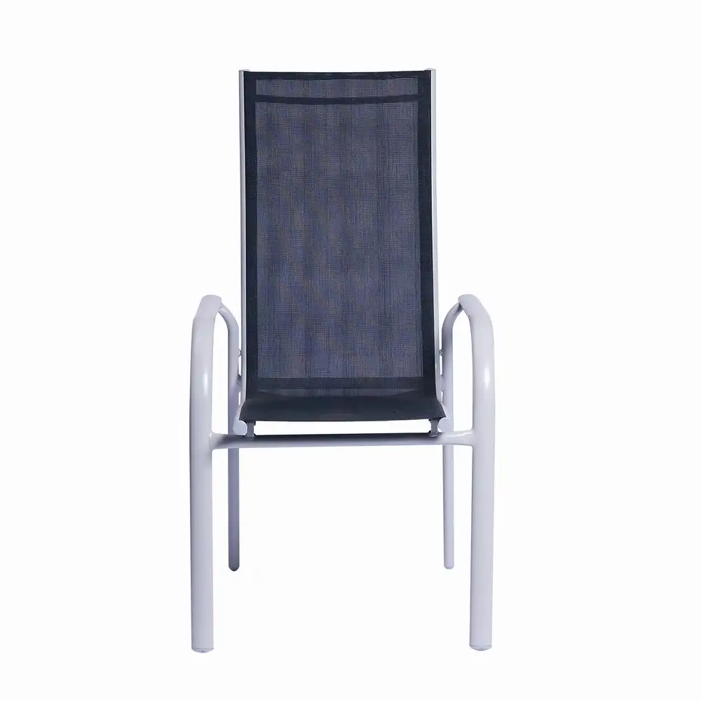 White Iron Outdoor Kinder Bistro Metal Aluminum Garden Chair Upholstery Farm Gas Spring High Back Garden Chairs