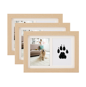 Cadre <span class=keywords><strong>photo</strong></span> imprimé de pattes pour animaux de compagnie Cadre <span class=keywords><strong>photo</strong></span> de table de boue commémorative pour <span class=keywords><strong>chien</strong></span> et chat Cadre <span class=keywords><strong>photo</strong></span> imprimé de mains et de pieds de bébé - Product Image 3
