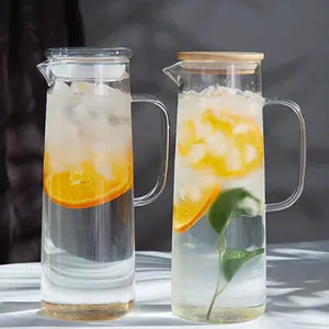 环保装饰玻璃壶透明玻璃玻璃瓶带手柄冷水水罐