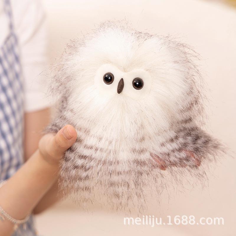 Hibou moelleux de 12 cm