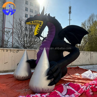 Modèle de mascotte gonflable publicitaire personnalisé en forme de dragon, grand format, en tissu Oxford, avec souffleur, durable, facile à installer, alimenté par prise électrique