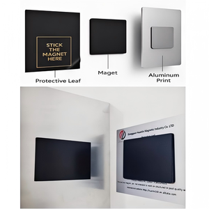 Feuille magnétique carrée en caoutchouc flexible, autocollante, aimant puissant pour montage mural, <span class=keywords><strong>plaque</strong></span> magnétique pour affiches en aluminium et métal - Product Image 1