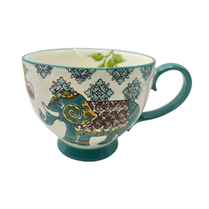 Factory Custom Indian Style 500ml Hand-painted <b>Ceramic</b> <b>Mug</b> Elephant Patterned Tea Soup Cup Personalized Coffee Cups - Product Image 2