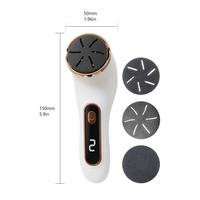 Outil de pédicure portable pour pieds lisses Kit de dissolvant de callosités pour orteils Kit de soins des pieds Remover de peau morte avec 3 têtes