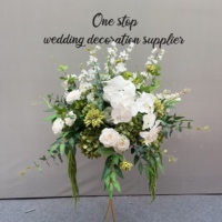 Sagegroene witte zijden bloemenkrans, hangende amarant kunstbloemenarrangement voor bruiloft, feest en decoratie