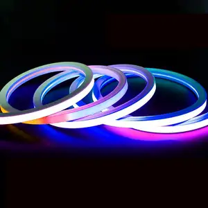 Magic Color Flexible RGB LED Neon Strip 50m Long DC12V Neon Light with IP65 Rating for Christmas and New Year Decoration