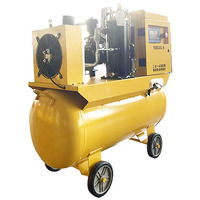 Compresseur d'air à vis monophasé YiBang 3.0KW 360L/min, réservoir 120L, pompe PLC 8 bars, 220V 50Hz, moteur IP54, roulement industriel