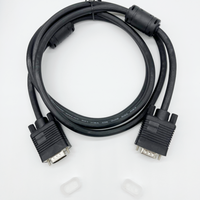 Kabel monitor komputer VGA HD15PIN kabel pria Putar kabel Video VGA dengan cincin magnet ganda 3 + 6 D-SUB 15P