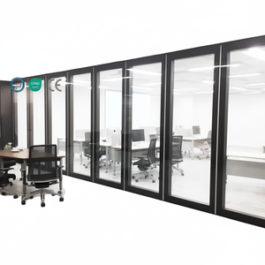 ผนังกั้นห้องนั่งเล่น/สำนักงาน SZMK โมเดิร์น ทำจากกระจกนิรภัย โครงอะลูมิเนียม <span class=keywords><strong>6</strong></span> บาน ดูดซับเสียงได้ดีเยี่ยม ทนทาน - Product Image 1