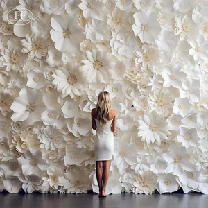 Hoa bay 3D Tường sticker hoa điện bình giấy nghệ thuật bên ngoài trang trí hoa cây cho ngày của mẹ de Fleurs En - Product Image 1