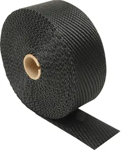 2 "X 15M/50ft Lava Fiber Titanium Basalt Uitlaat Kop Pijp Wrap Tape