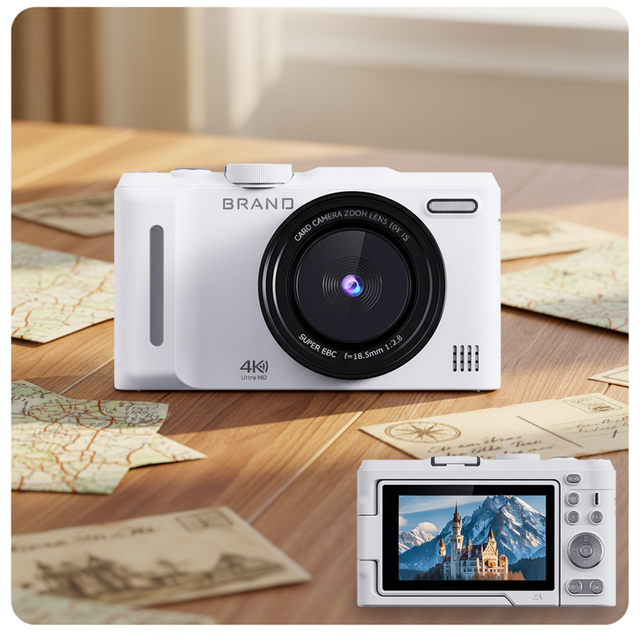 Independent R&D Mirrorless Camera for Kids 4K Video CMOS Sensor Photography Compatible 17x-30x Optical Zoom 2"-3" Screen
