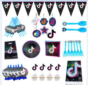 ลูกโป่งลายการ์ตูนติ๊กต๊อกลูกโป่งขนาด12นิ้วลูกโป่งตกแต่งงานวันเกิดสีดำและสีขาวใหม่ - Product Image 6