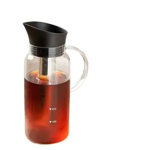 Cafetera de fermentación en frío portátil, Infusor de té con tapa hermética, filtro de malla de acero inoxidable reutilizable, fácil de limpiar