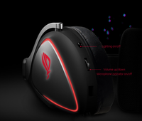 Audífonos para Videojuegos R-O-G Delta Elite E-sports, Controlador Dinámico, Diseño Metálico Sobre la Oreja, Conexión por Cable, Iluminación RGB, Cancelación de Ruido