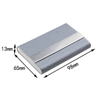 Porte-cartes de visite et porte-passeport minimaliste en acier inoxydable imprimé sérigraphié personnalisé, sans fermeture, pour cartes de 40 mm – Vente chaude