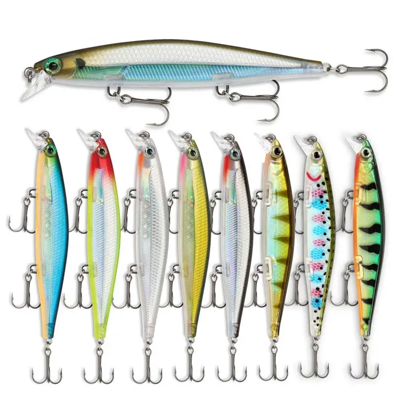 Fishing Lure Long Flying Minnow Fishing Lures 13g/110mm Artificial bait Floating Fishing Tackle Hooks Fish Simulator