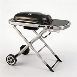 Parrilla de Gas Portátil Moderna para Acampar al Aire Libre, Lujosa Parrilla de Propano Plegable con Mesa Lateral - Product Image 1