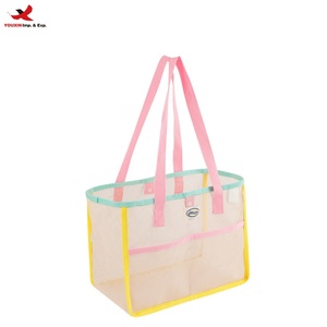 Lightweight Mesh Tote <b>Bag</b> <b>Large</b> Capacity Breathable Quick Dry Travel <b>Beach</b> Shopping <b>Bag</b> with Front Pocket RTS Bulk Mixed Order - Product Image 1