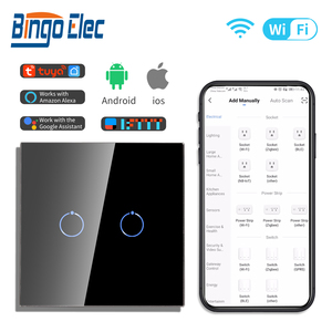 Bingoelec europeo Alexa 1000W Control remoto trabajo Wifi pared táctil luz Led hogar Tuya interruptor inteligente - Product Image 2