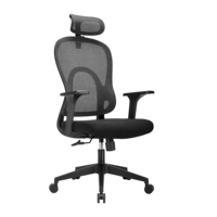 Chaise de bureau pivotante ergonomique moderne en maille, réglable, en plastique, pour conférence, avec vérin à gaz chromé 3D