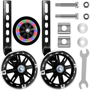 Roues d'entraînement pour enfants vélo stabilisateurs d'équilibre silencieux épaissis universels avec roues étincelantes ensemble d'entraînement réglable - Product Image 1