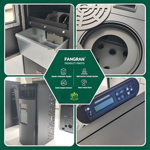Stufa a Pellet Senza Fumo con Funzionamento Silenzioso 65dB, Stufa a Pellet Verticale da 6kW per Ristoranti, Bar, Hall di Hotel - Product Image 3