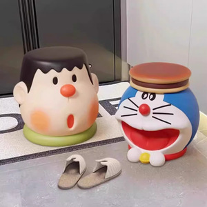 Lindo Taburete de Dibujos Animados de Takeshi <span class=keywords><strong>Goda</strong></span> para Cambiar Zapatos, Cojín Bajo y Extraíble con Diseño de Doraemon para Dormitorio o Sala de Estar, Perfecto - Product Image 2